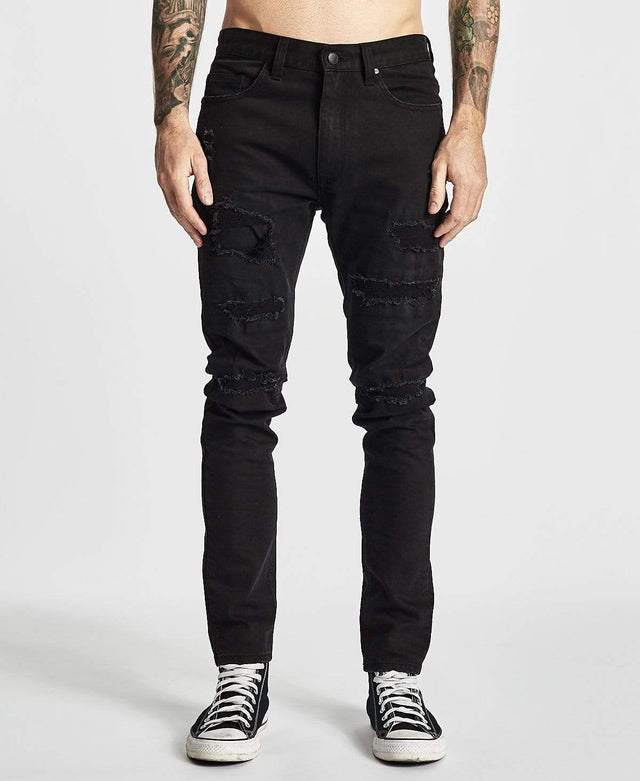 Sushi Radio Outlaw Skinny Jean Destroyed Black