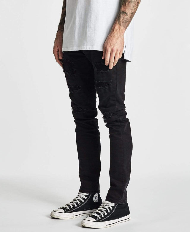 Sushi Radio Outlaw Skinny Jean Destroyed Black