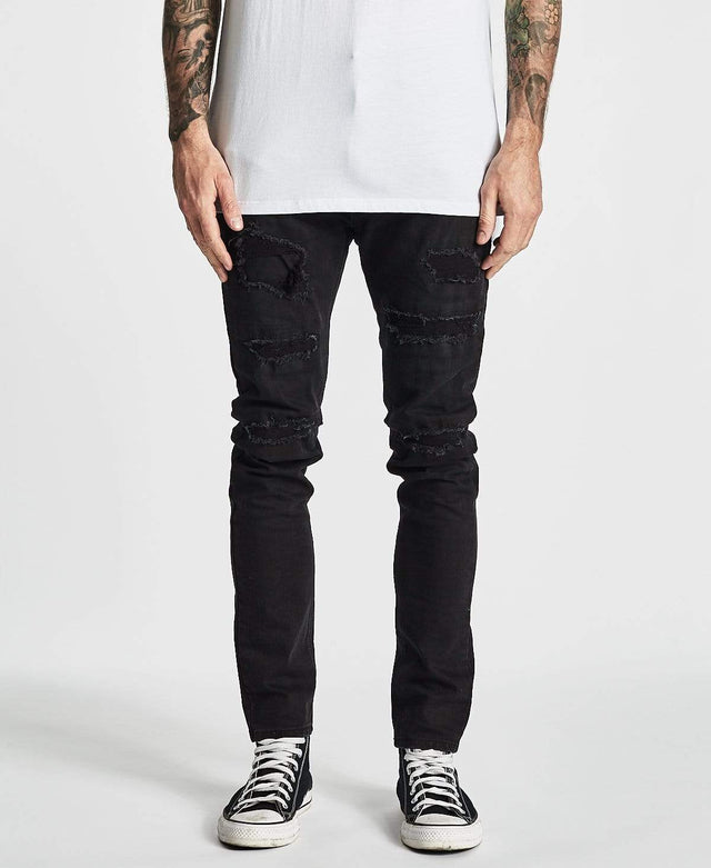 Sushi Radio Outlaw Skinny Jean Destroyed Black