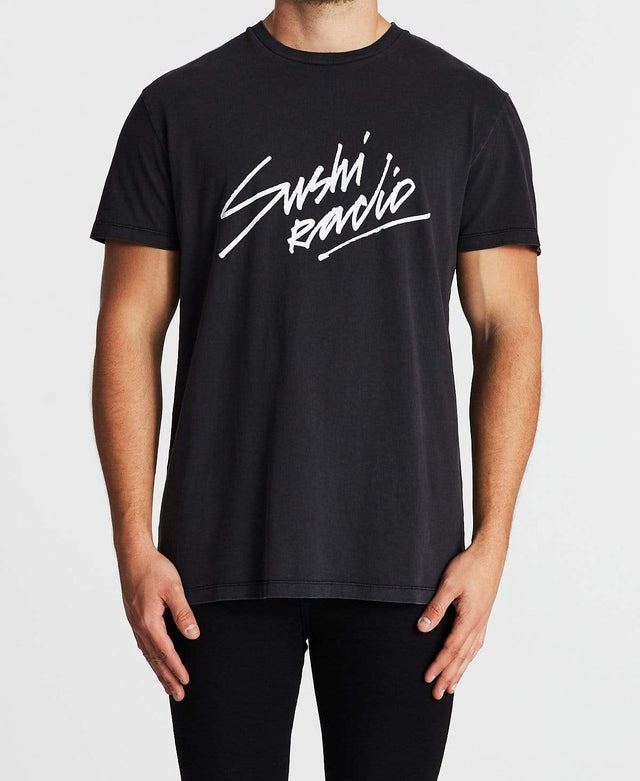 Sushi Radio Shadow Relaxed T-Shirt Pigment Black