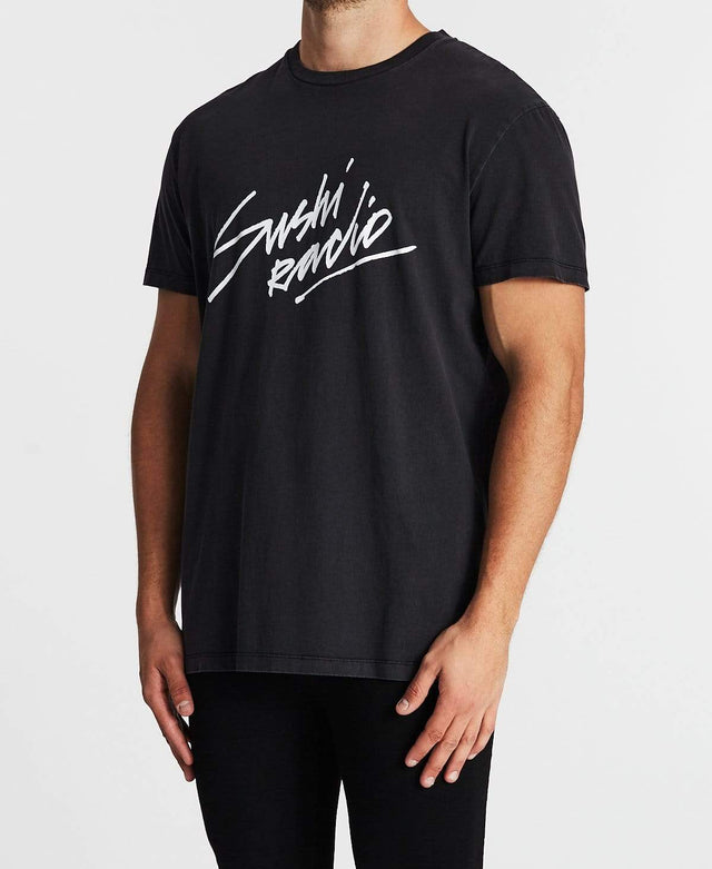Sushi Radio Shadow Relaxed T-Shirt Pigment Black