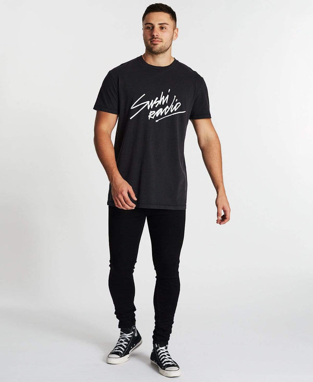 Sushi Radio Shadow Relaxed T-Shirt Pigment Black