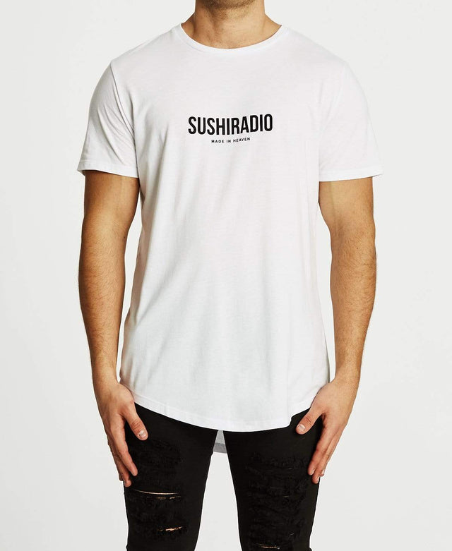 Sushi Radio Sphere Dual Curved T-Shirt White