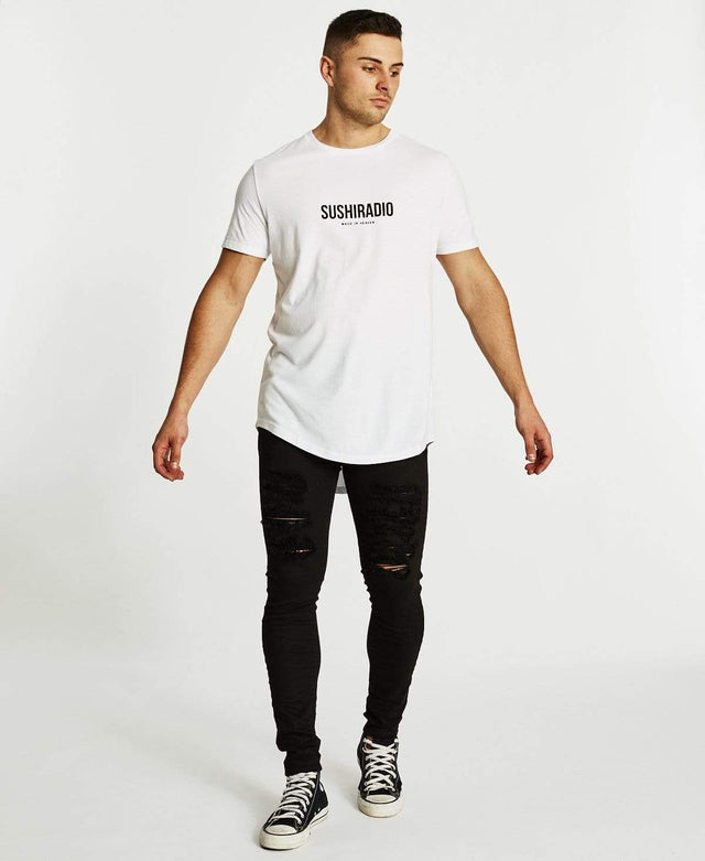 Sushi Radio Sphere Dual Curved T-Shirt White