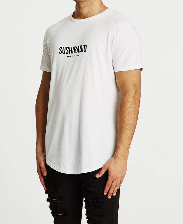 Sushi Radio Sphere Dual Curved T-Shirt White
