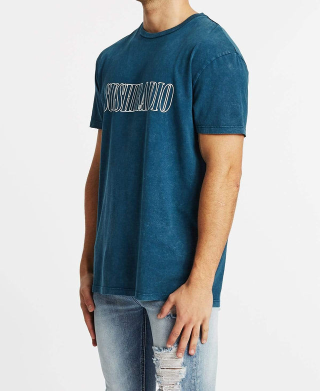 Sushi Radio Steeled Relaxed Fit T-Shirt Mineral Blue