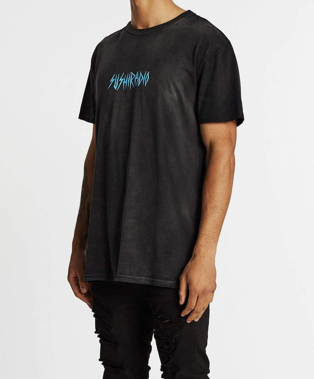 Sushi Radio Supernatural Relaxed Fit T-Shirt Metal Black