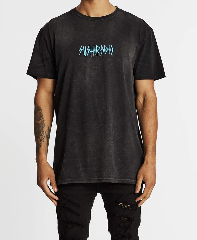 Sushi Radio Supernatural Relaxed Fit T-Shirt Metal Black