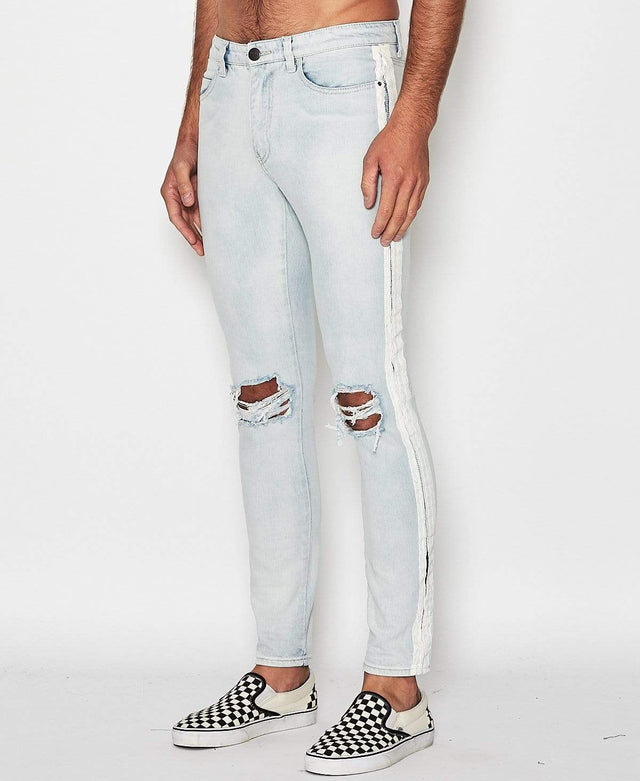 Sushi Radio Thriller Tapered Fit Jean Bleached Indigo