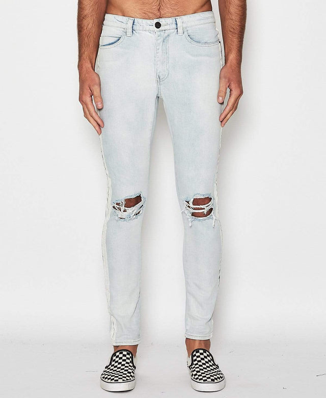 Sushi Radio Thriller Tapered Fit Jean Bleached Indigo