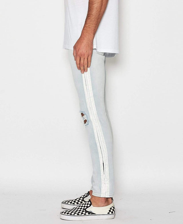 Sushi Radio Thriller Tapered Fit Jean Bleached Indigo