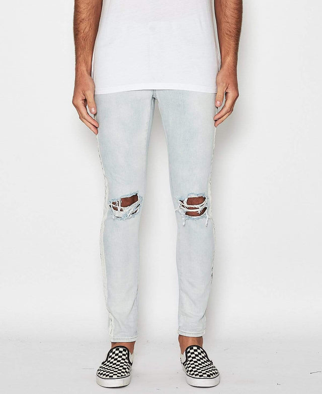 Sushi Radio Thriller Tapered Fit Jean Bleached Indigo