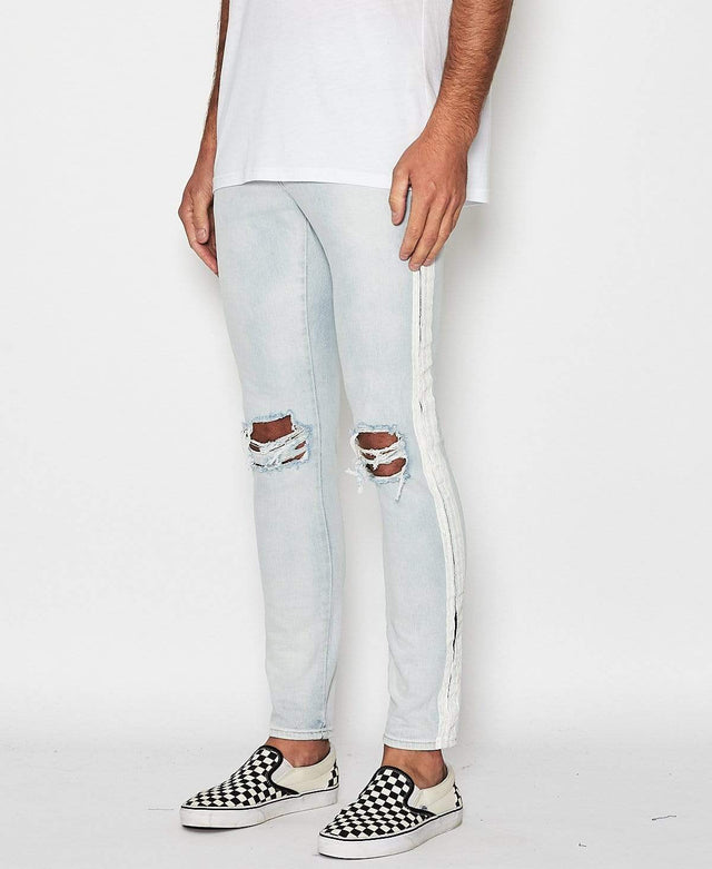 Sushi Radio Thriller Tapered Fit Jean Bleached Indigo