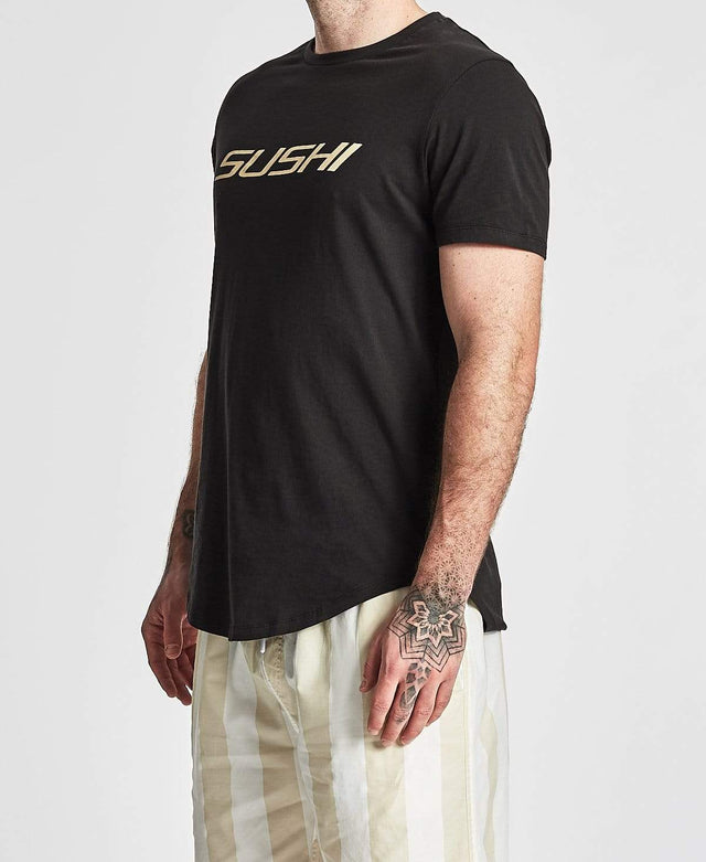 Sushi Radio Trader Baseball T-Shirt Jet Black