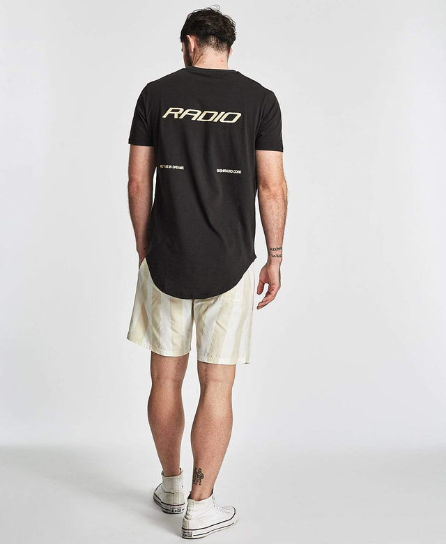 Sushi Radio Trader Baseball T-Shirt Jet Black