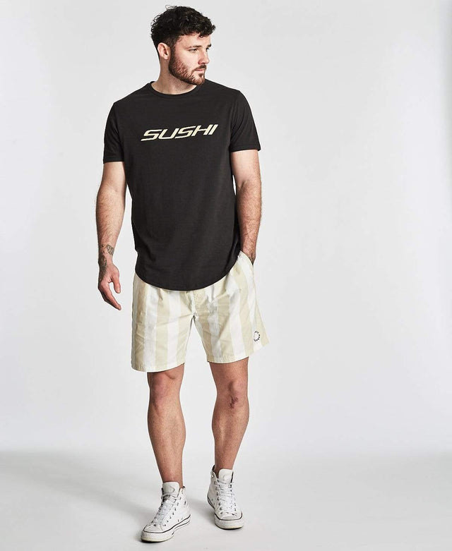 Sushi Radio Trader Baseball T-Shirt Jet Black