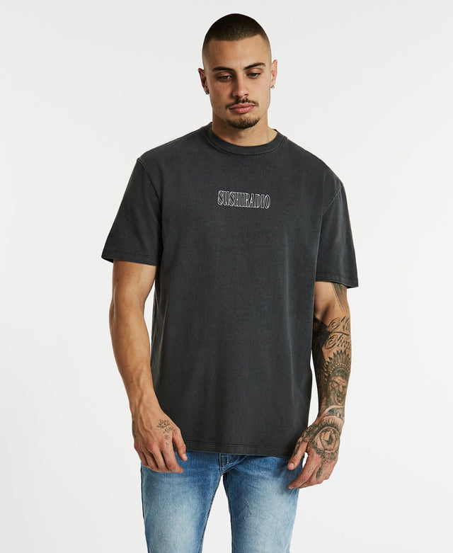 Sushi Radio Wilderness Relaxed T-Shirt Pigment Asphalt Grey