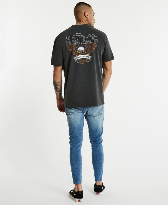 Sushi Radio Wilderness Relaxed T-Shirt Pigment Asphalt Grey