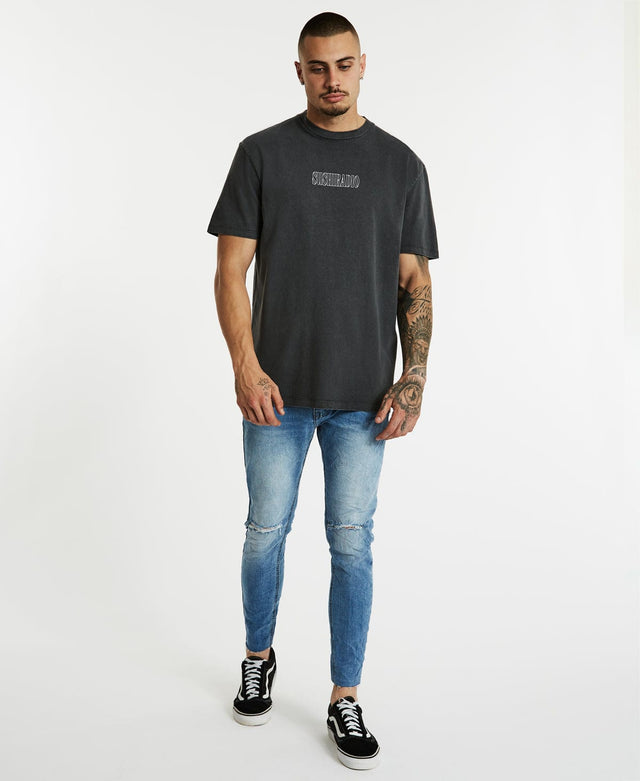 Sushi Radio Wilderness Relaxed T-Shirt Pigment Asphalt Grey