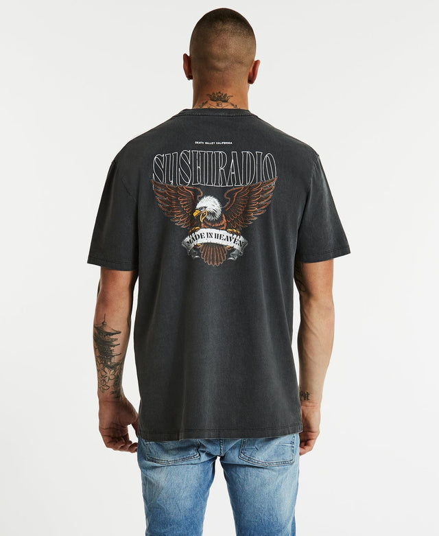 Sushi Radio Wilderness Relaxed T-Shirt Pigment Asphalt Grey