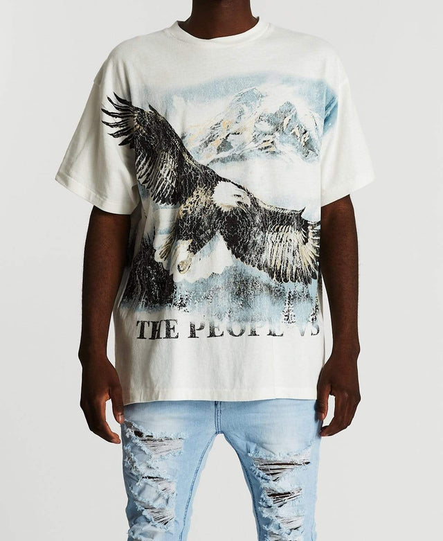 The people vs Alpine Eagle Vintage T-Shirt Vintage White