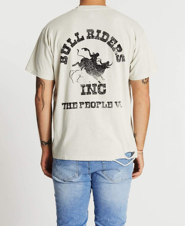 The People Vs Bullriders Vintage T-Shirt Vintage White