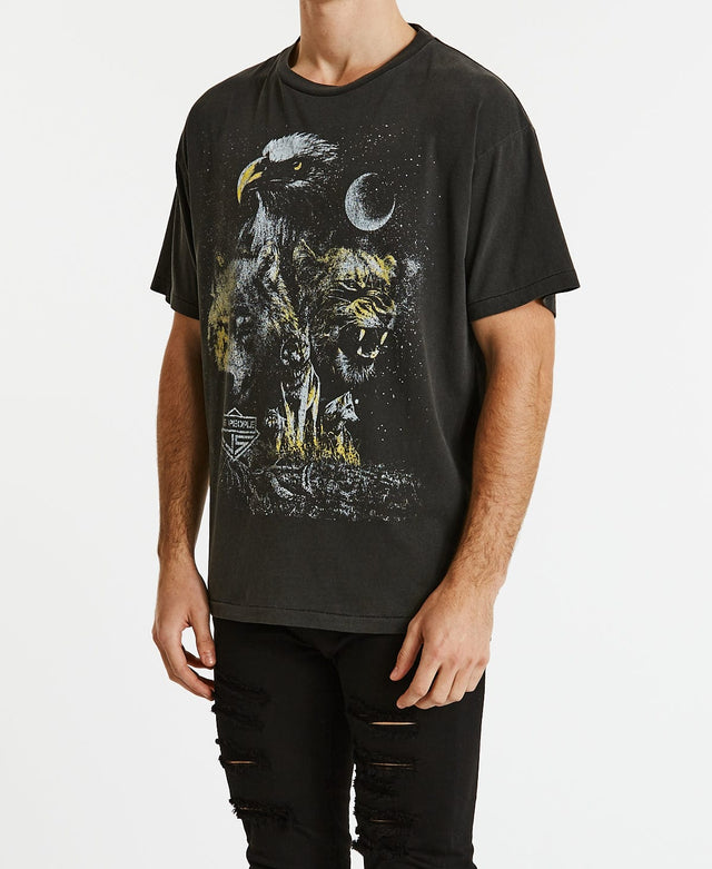 The People Vs Wilderness Society Vintage T-Shirt Ultra Black