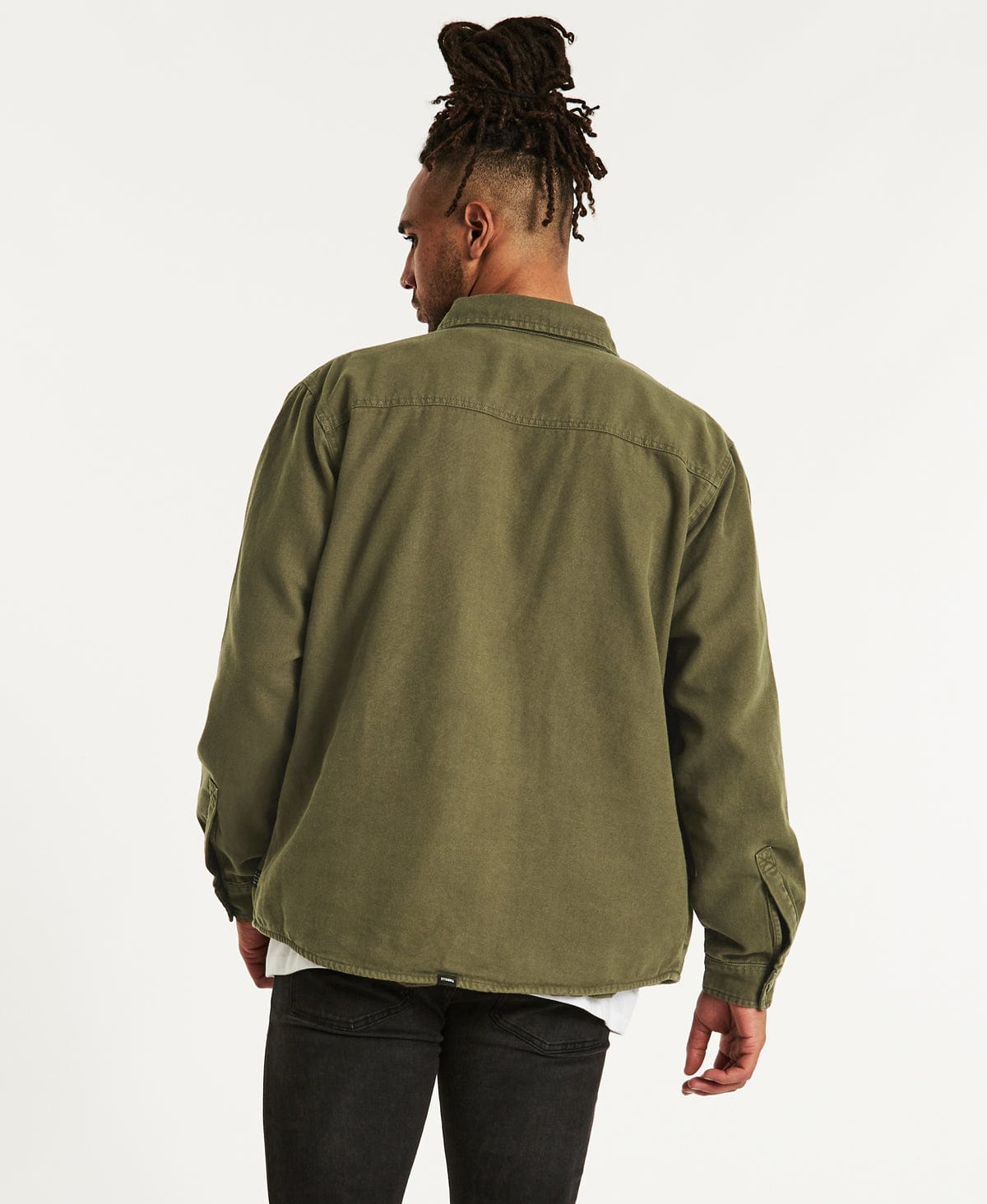 Green on sale over shirt