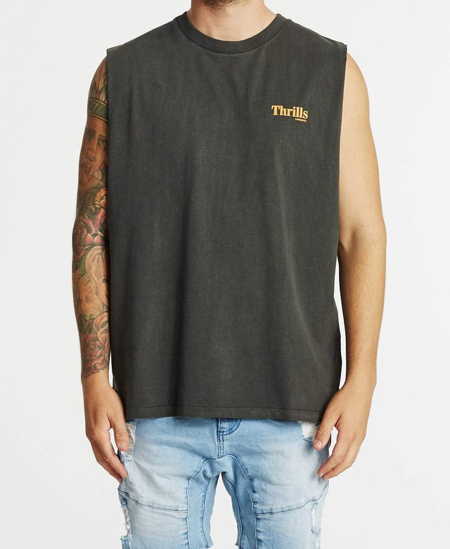 Thrills Cycles & Clothing Merch Fit Muscle Tee Merch Black
