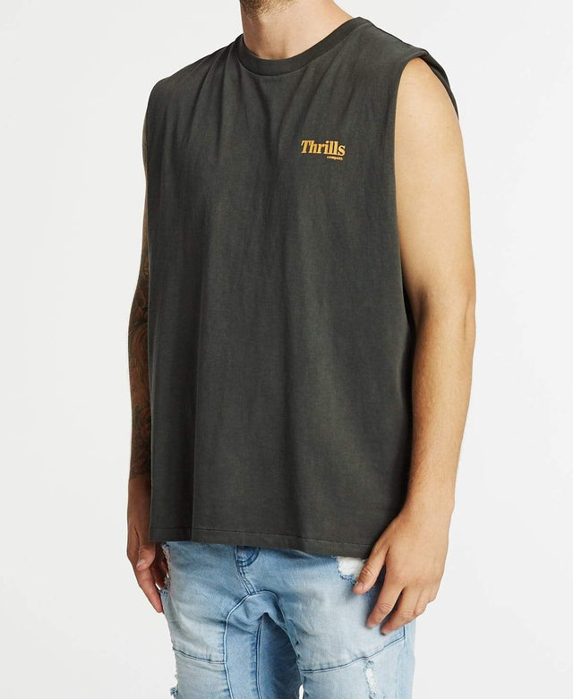 Thrills Cycles & Clothing Merch Fit Muscle Tee Merch Black