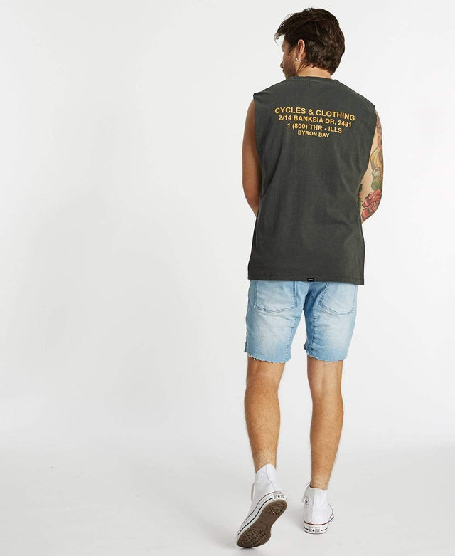 Thrills Cycles & Clothing Merch Fit Muscle Tee Merch Black