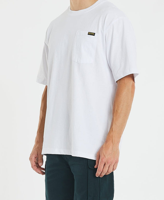 Thrills Hard Yakka x Thrills On The Level Oversize Fit Pocket T-Shirt White