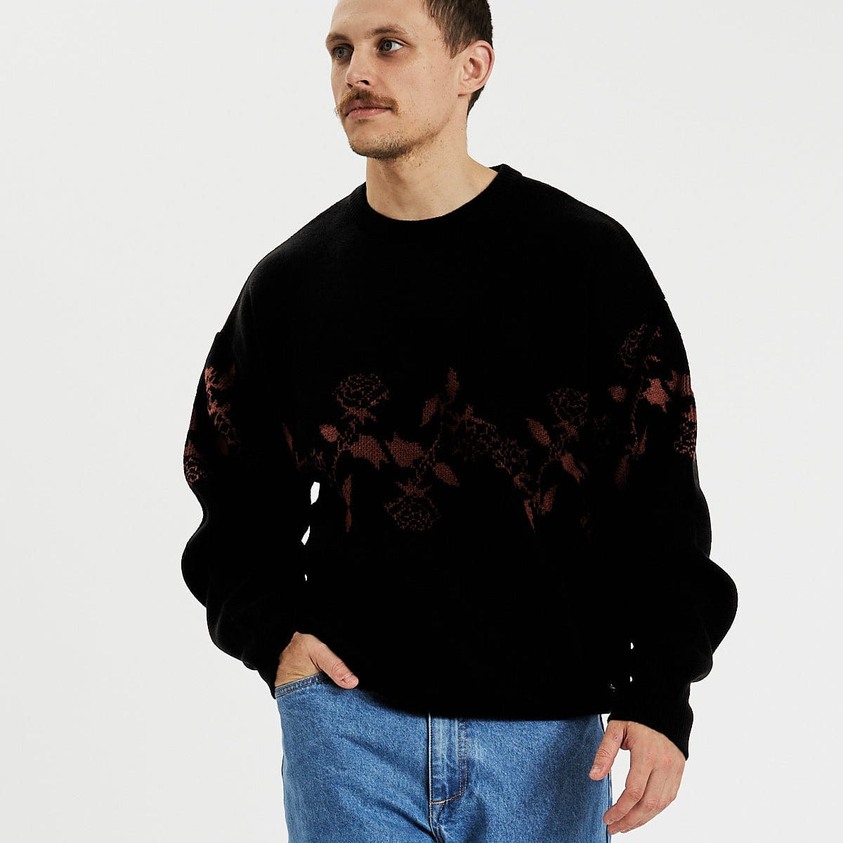 Harness Your Powers Crew Knit Jumper Black Neverland Store