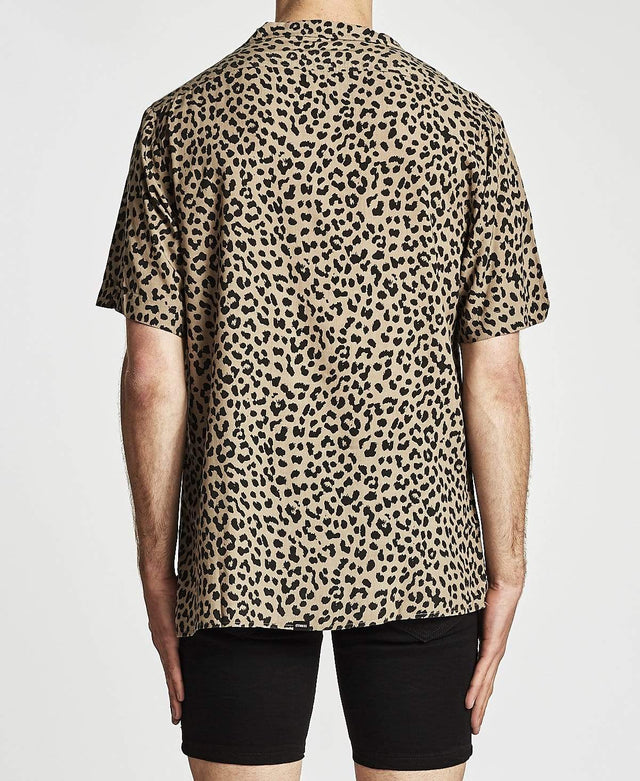 Thrills Primal Bowling Shirt Leopard