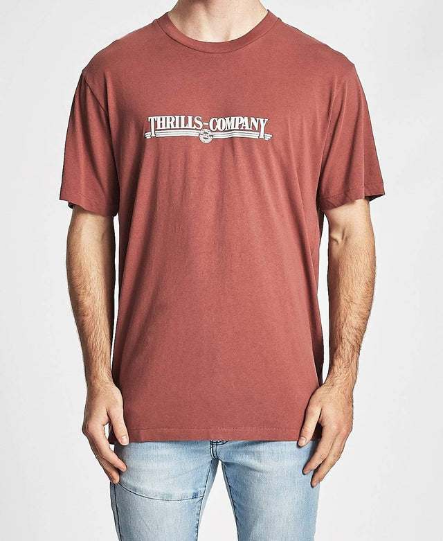 Thrills Up to Speed Merch Fit T-Shirt Faded Red
