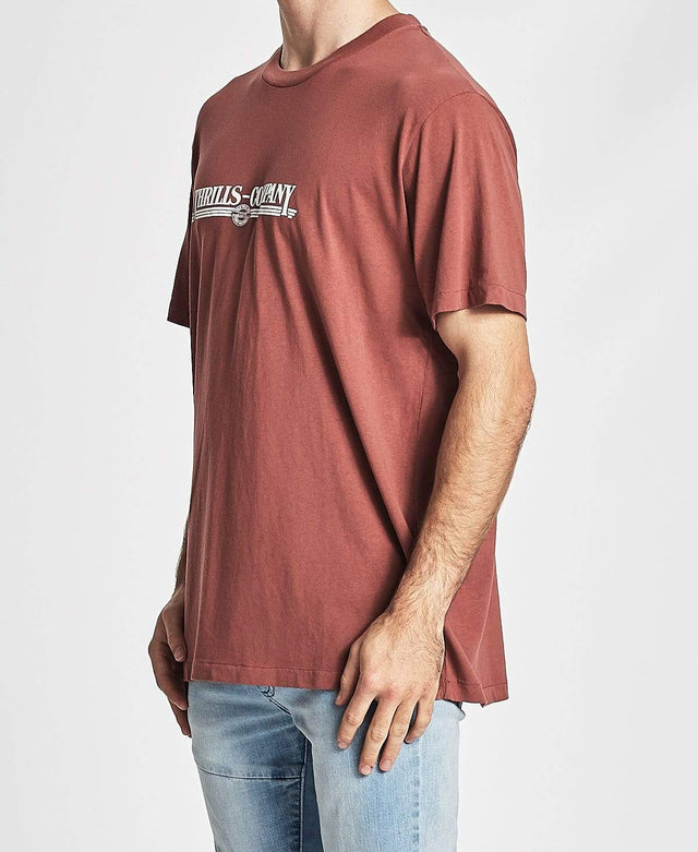 Thrills Up to Speed Merch Fit T-Shirt Faded Red