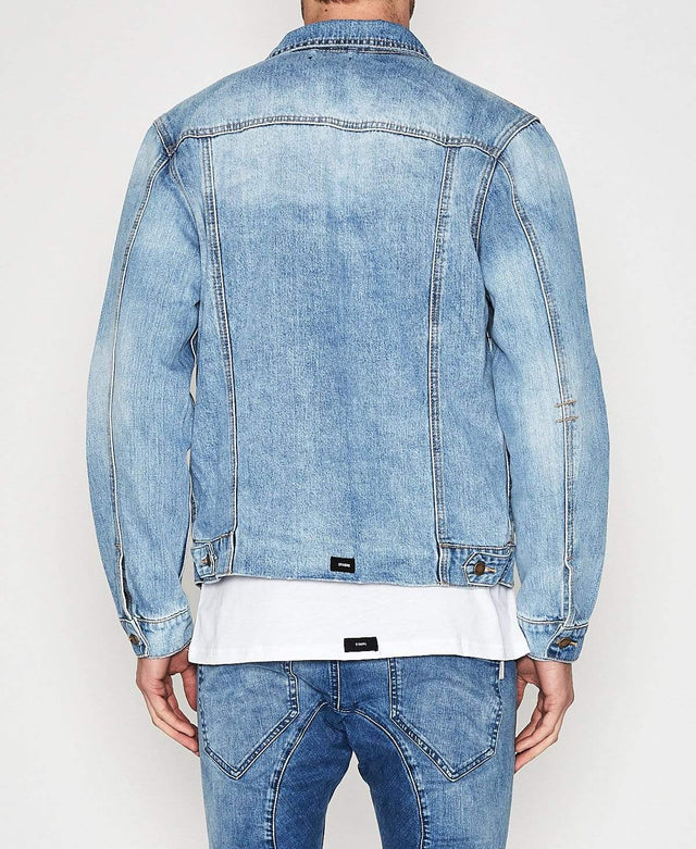 Thrills Wanderer Denim Jacket Stone Blue