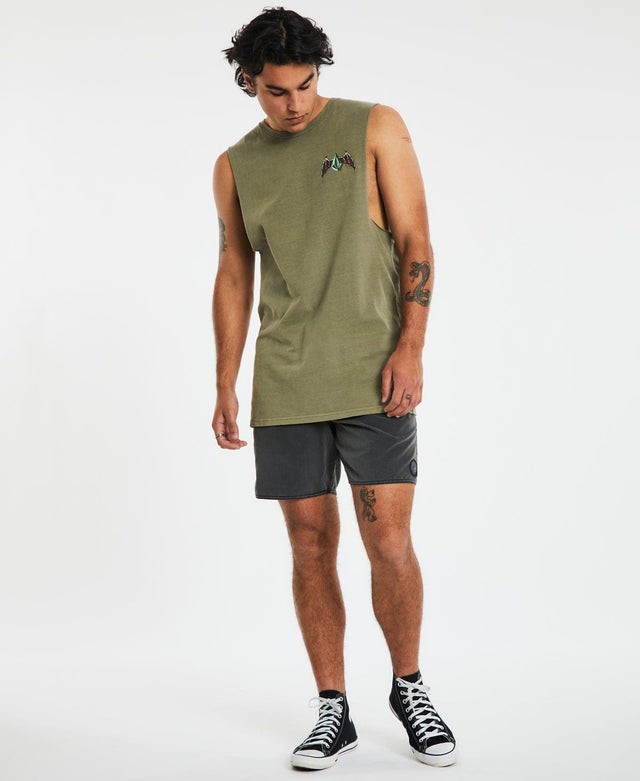 Volcom Hessian Muscle Tee Army Green