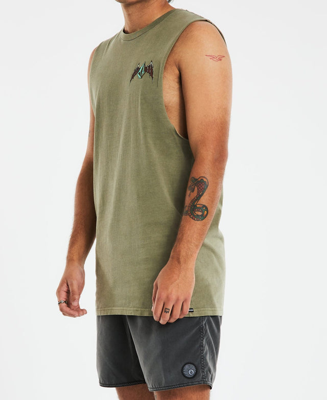 Volcom Hessian Muscle Tee Army Green
