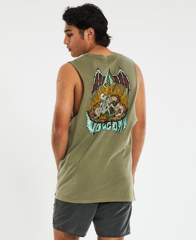 Volcom Hessian Muscle Tee Army Green