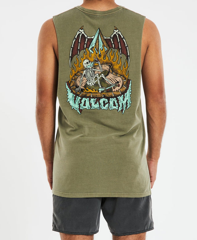 Volcom Hessian Muscle Tee Army Green