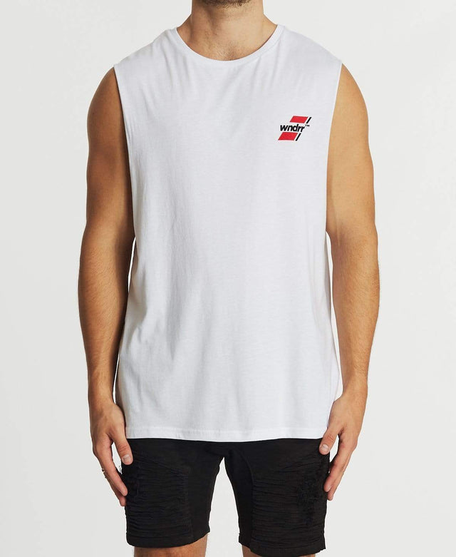WNDRR Across Muscle Tee White