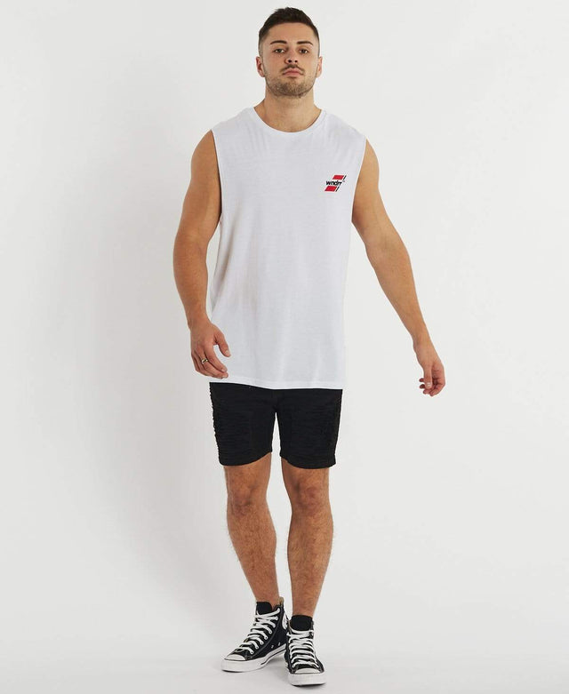 WNDRR Across Muscle Tee White