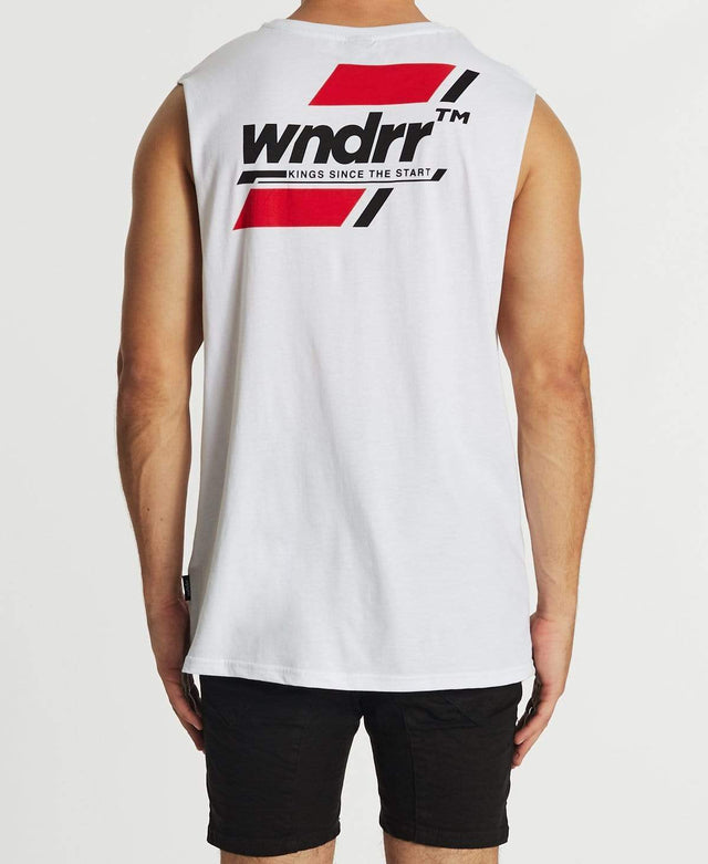 WNDRR Across Muscle Tee White