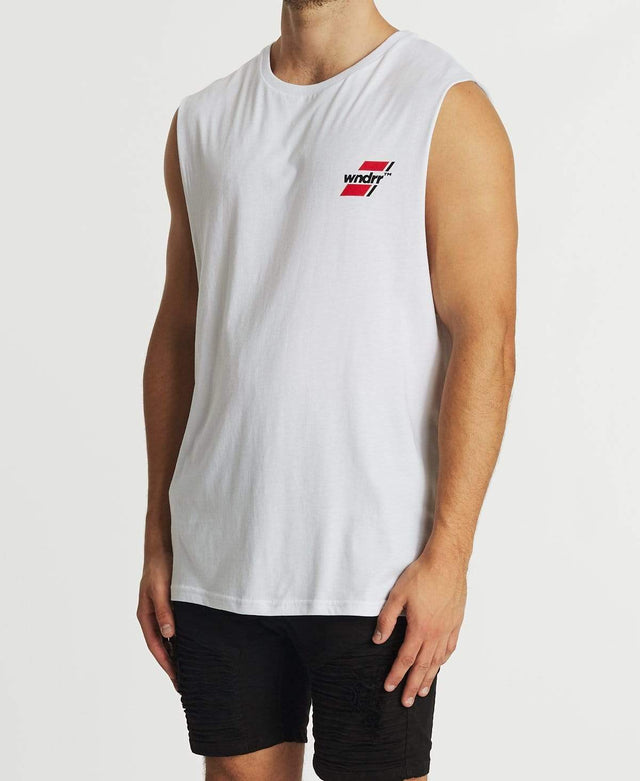 WNDRR Across Muscle Tee White
