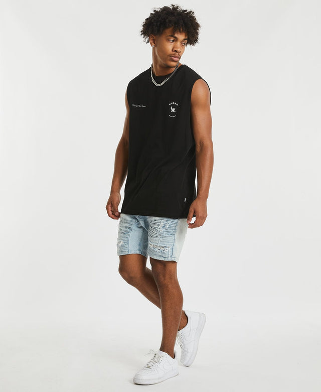 WNDRR Cease Muscle Tee Black