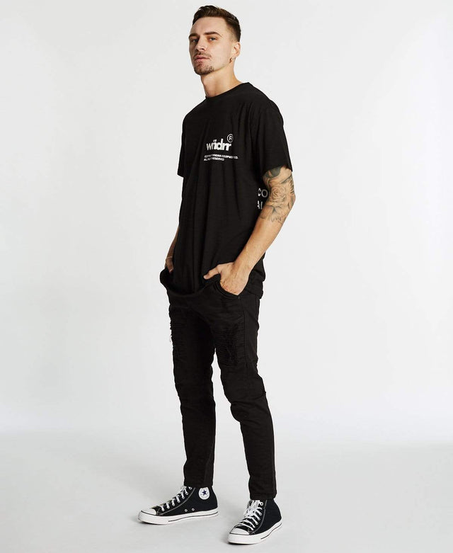 WNDRR Offcut Custom Fit T-Shirt Black/White