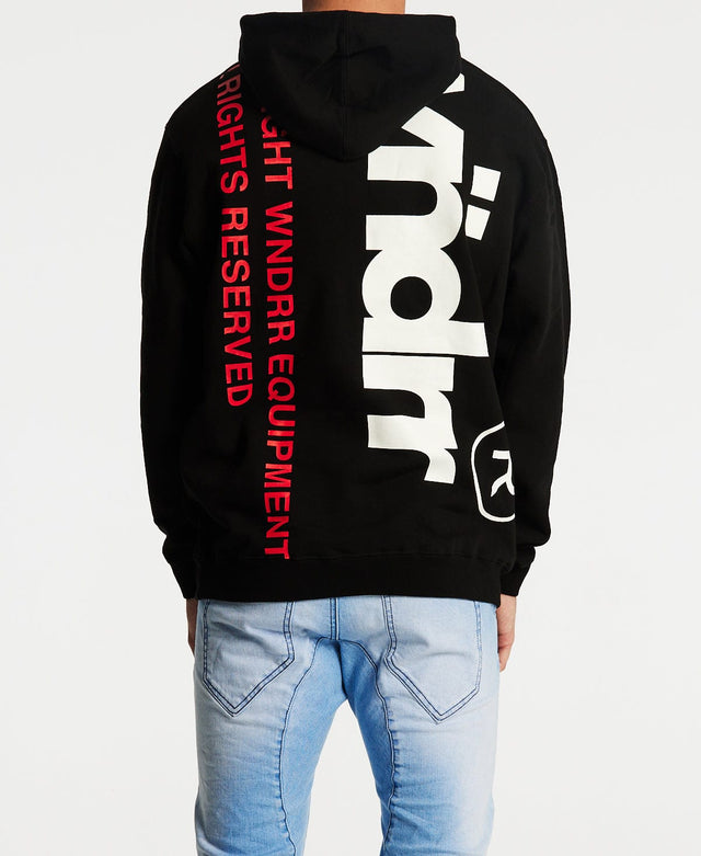 WNDRR Offset Hoodie Black