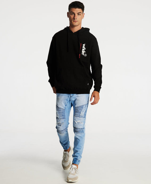 WNDRR Offset Hoodie Black