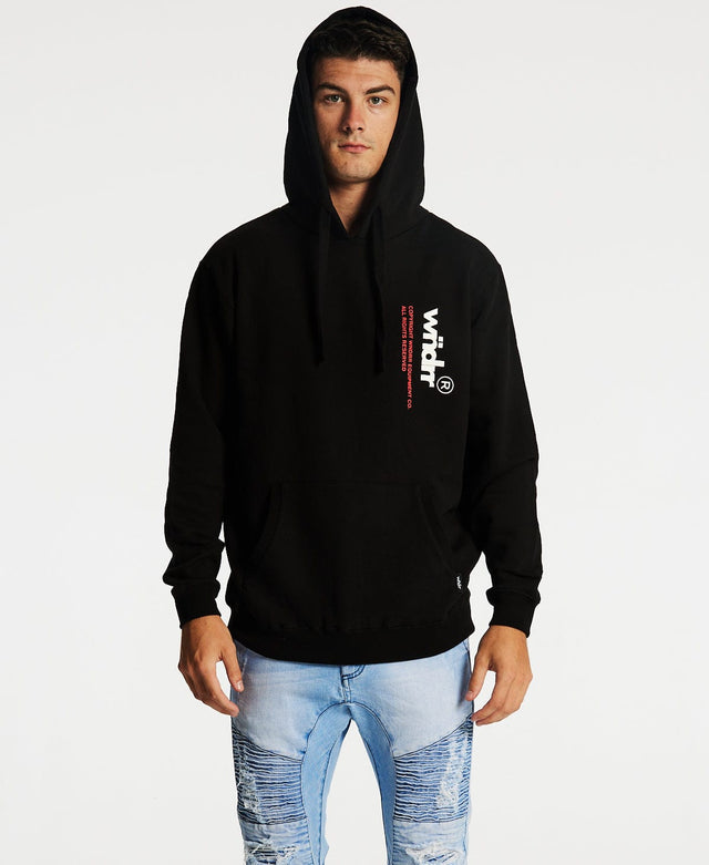 WNDRR Offset Hoodie Black